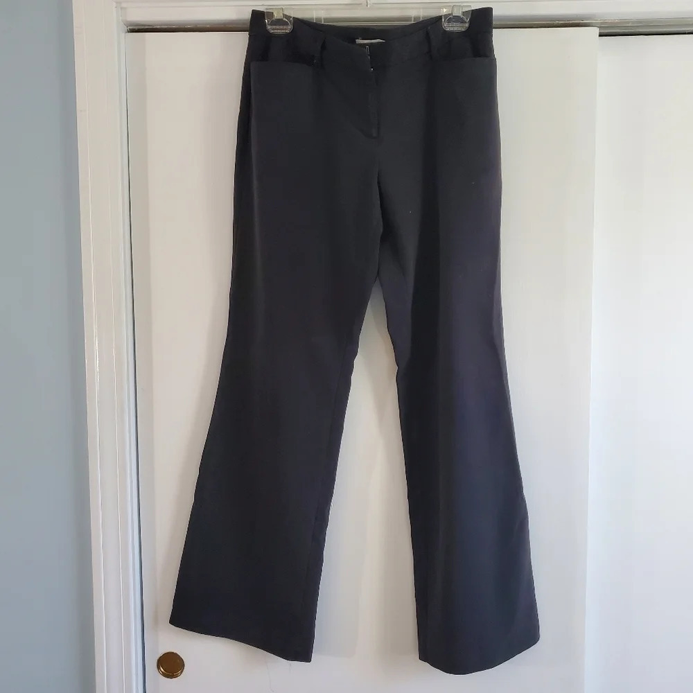New York & Company Black Stretch Bootcut 8 Regular Dress Pants